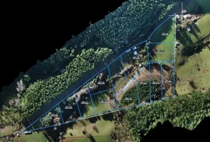 Loteo La Colonia en Lautaro con parcelas rodeadas de bosque nativo y servicios básicos