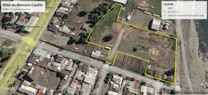 Sitio urbano en Lautaro de 6000 metros cuadrados con borde al Río Cautín y cerca de nuevo polo comercial